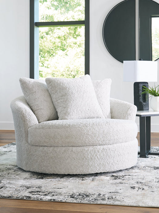 Cuddle Plush Oversized Swivel Accent Chair